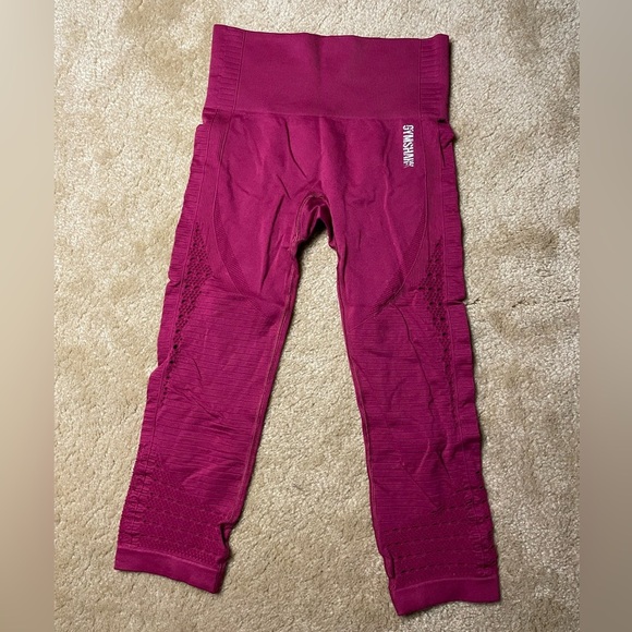 Gymshark Red 3/4 Length Leggings - Picture 1 of 4